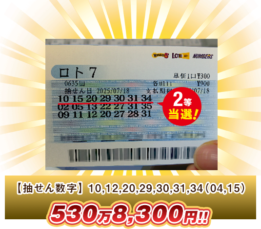 ロト7 高額当選